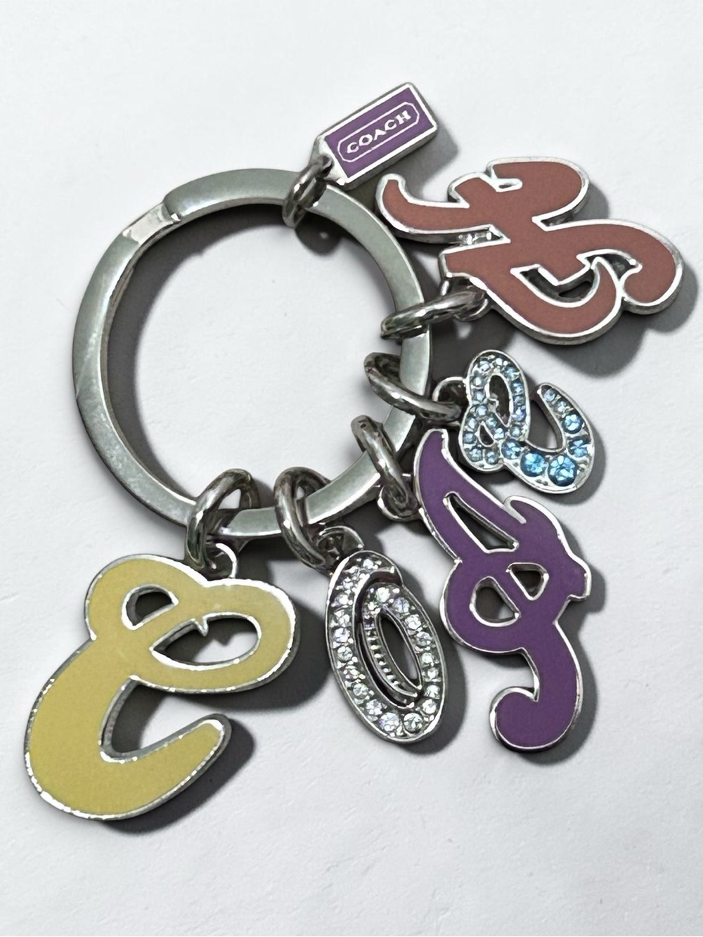 COACH Enameled and Jeweled💎 Key Ring/Bag Charm - Picture 4 of 5